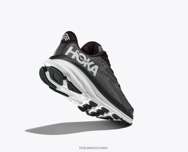 Clifton 9 Hoka L0PVV673 Dzieci czarny biały