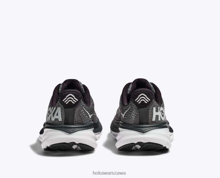 Clifton 9 Hoka L0PVV673 Dzieci czarny biały