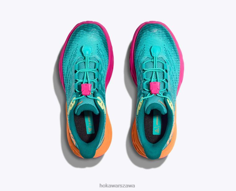 kozioł prędkości 5 Hoka L0PVV678 Dzieci Castlerock/żywy pomarańcz