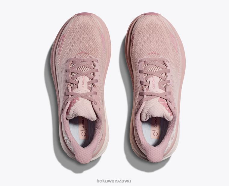 Clifton 9 Hoka L0PVV5 kobiety Bicz w kolorze jasnofioletowym/brzoskwiniowym