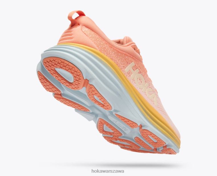 bondi 8 Hoka L0PVV16 kobiety Parfait z muszli koralowej/brzoskwini