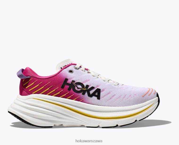 bondi x Hoka L0PVV55 kobiety blanc de blanc/różowy krwawnik pospolity