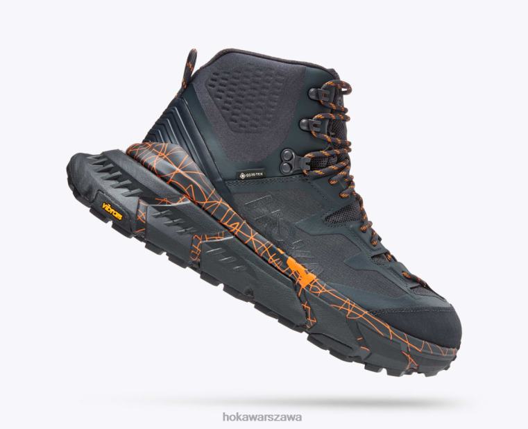 wycieczka w tenisa gtx Hoka L0PVV200 kobiety niebieski grafit/persimmon pomarańczowy