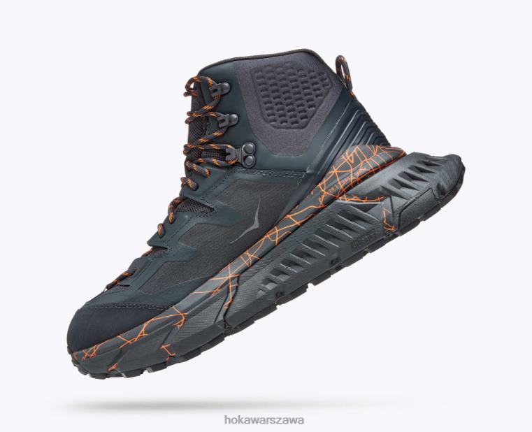 wycieczka w tenisa gtx Hoka L0PVV200 kobiety niebieski grafit/persimmon pomarańczowy