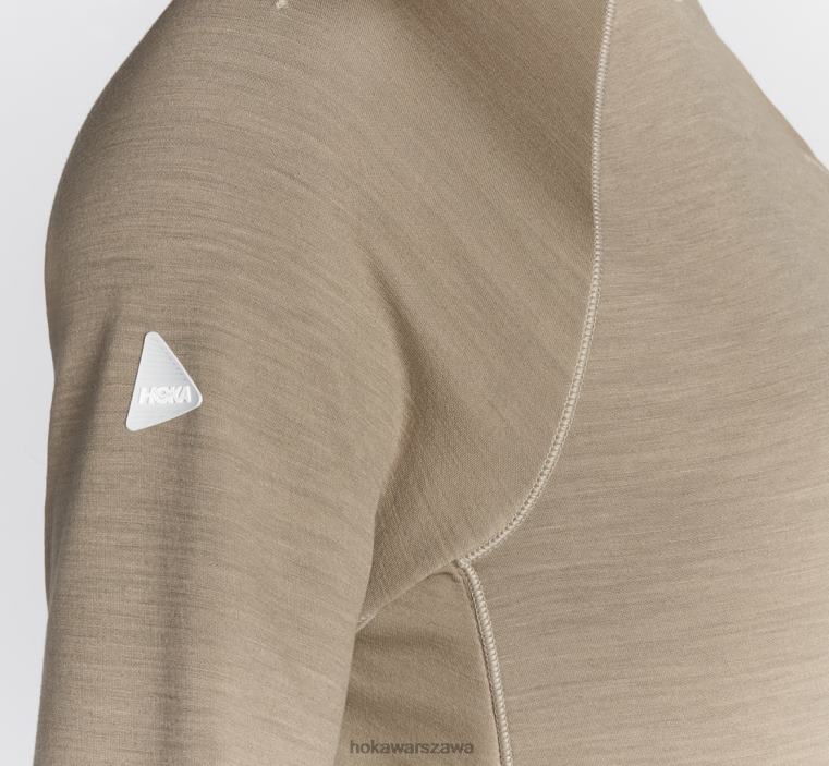 Długi rękaw z mieszanki merynosów Hoka L0PVV350 kobiety wydma