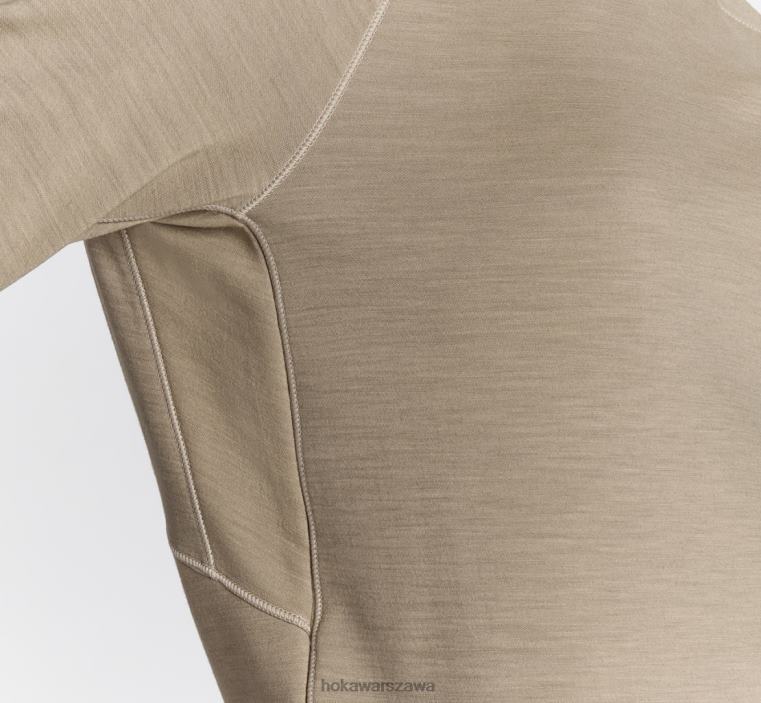 Długi rękaw z mieszanki merynosów Hoka L0PVV350 kobiety wydma