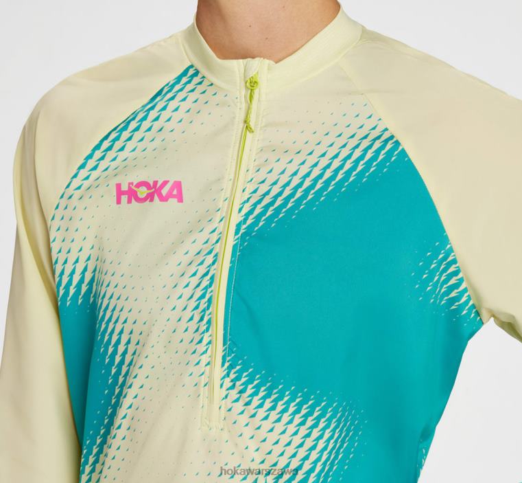 Osłona przeciwwiatrowa zapinana na zamek 1/2 Hoka L0PVV372 kobiety złoty żółty