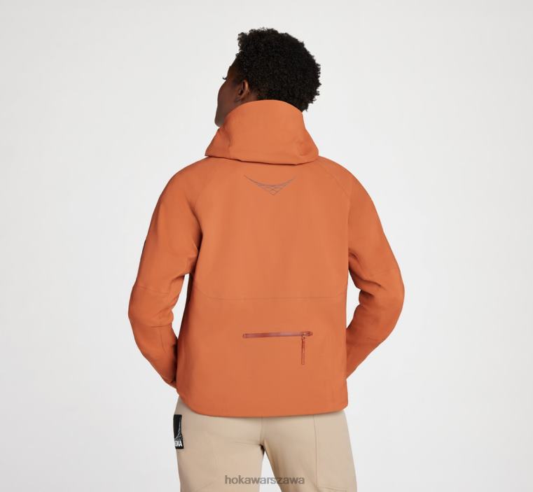 transportową kurtkę przeciwdeszczową Hoka L0PVV373 kobiety pieczona glina