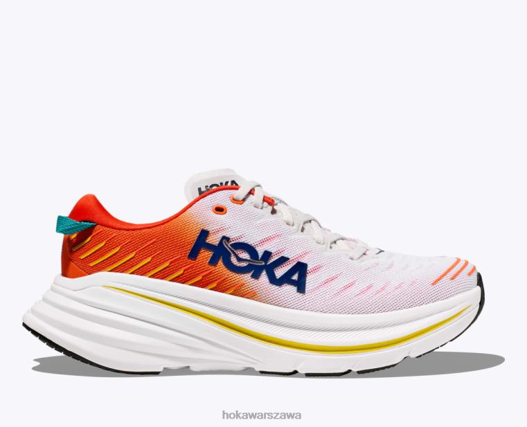 bondi x Hoka L0PVV462 mężczyźni blanc de blanc/płomień