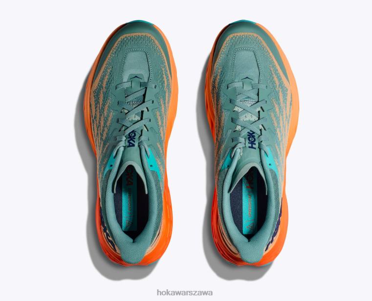 kozioł prędkości 5 Hoka L0PVV489 mężczyźni krata/próbna pomarańcza