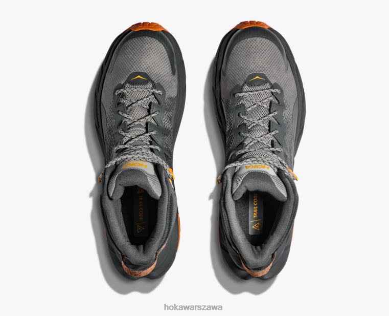 kod szlaku gtx Hoka L0PVV523 mężczyźni skała zamkowa/pomarańcza persimmonowa