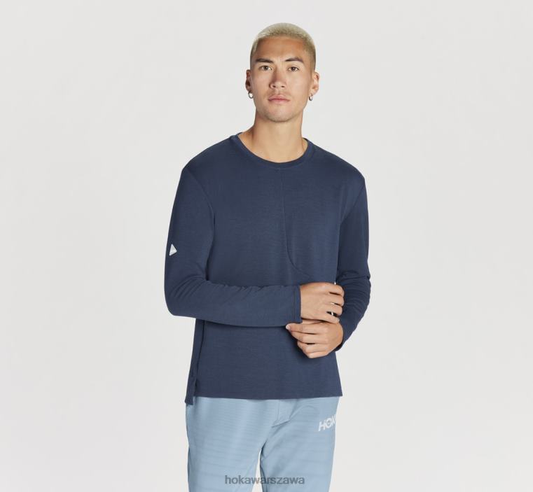 Długi rękaw z mieszanki merynosów Hoka L0PVV646 mężczyźni przestrzeń kosmiczna
